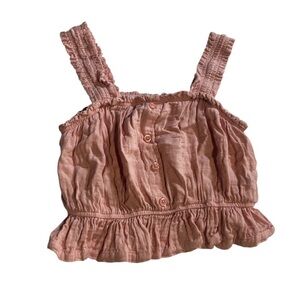 GAP Girls Smocked Tank Top Light Pink Size 10